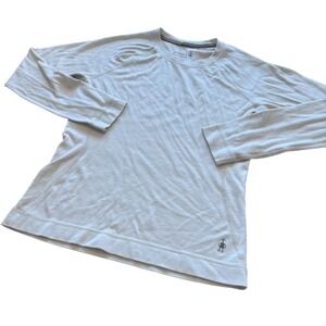 Smartwool Womens Merino Wool Base Layer Long Sleeve Top Cream Heather Medium